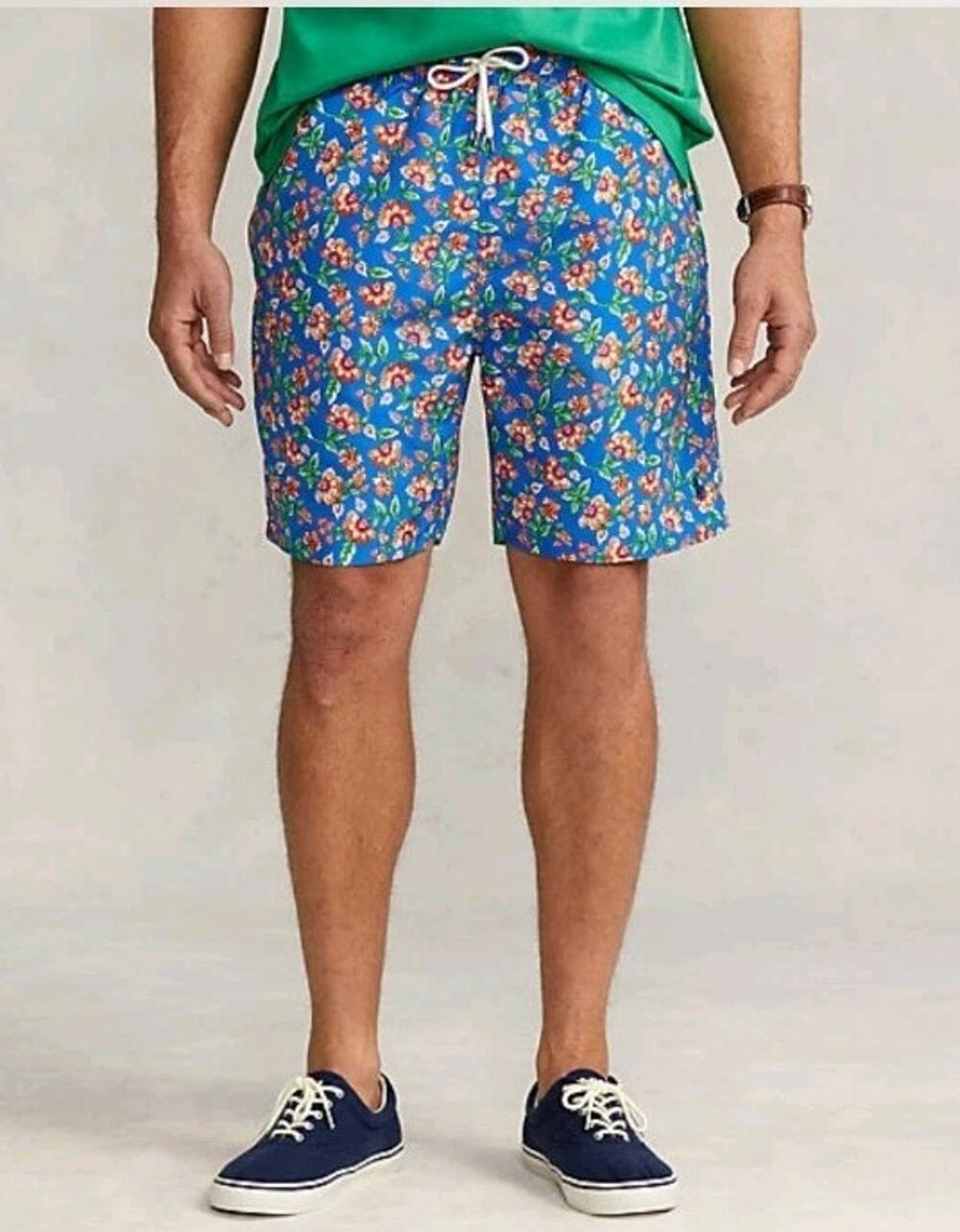 Polo Ralph Lauren Traveler Classic Fit Floral Swim Trunks Big & Tall 2XB Resort